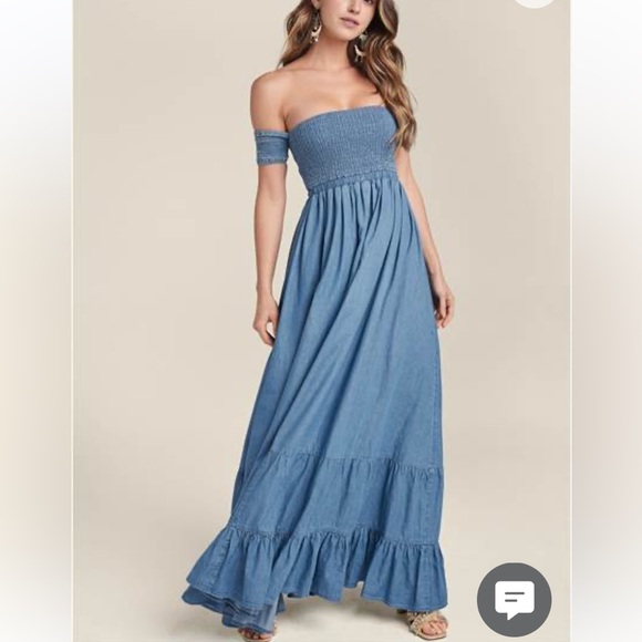 VENUS Chambray denim maxi dress XS - Picture 2 of 5